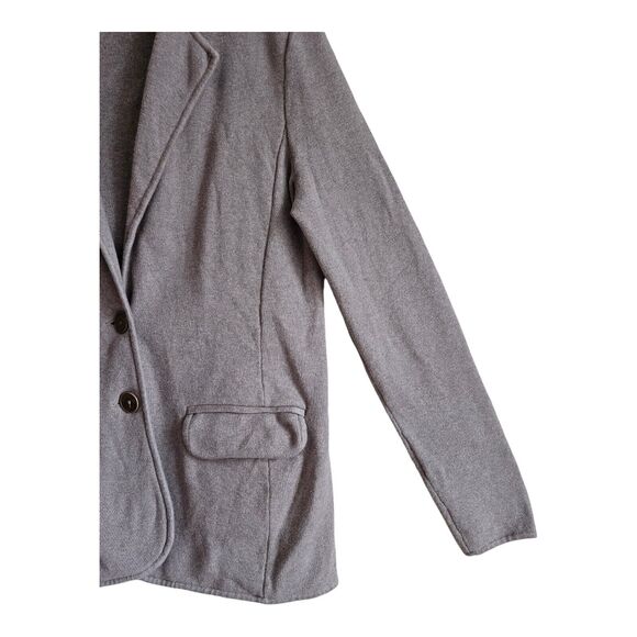 LAUREN RALPH LAUREN Women S / M Knit Blazer Jacket Sweater 2 Buttons Beige 34" - Picture 4 of 7